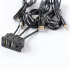 Dual USB 2.0 Car Charger with 3.3mm AUX Extension Cords