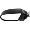 Black Textured Manual Side View Mirror Driver Side Left