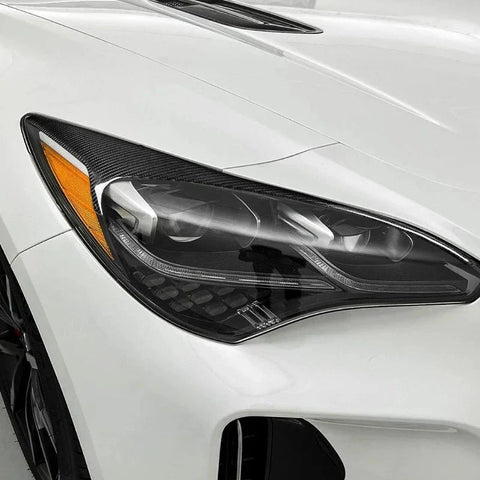 Kia Stinger K8 MS Style 2018-2023 Real Carbon Fiber Headlight Eyebrow Cover