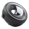 Motorcycle 5-3/4" Switchback White LED Halo DRL Angel Eye Headlight