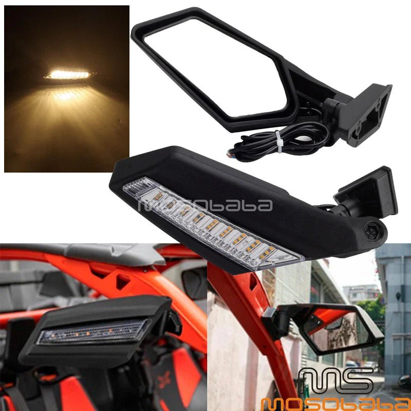 Can-Am Maverick X3 R / Max Racing Side Mirrors with LED Turn Signals (2017-2022)