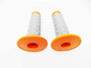 Kawasaki KX80 Forseti Orange Grey Diamond Handlebar Grip Set