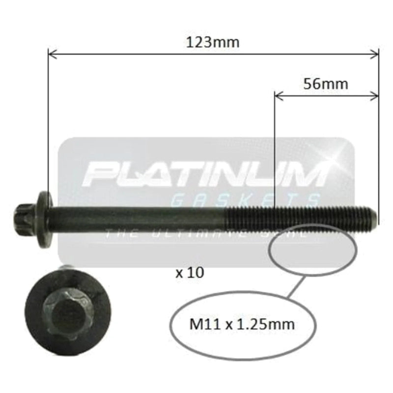 Nissan QASHQAI J11 4cyl 2.0L MR20DD 2014~2020 Engine Cylinder Head Bolt Set