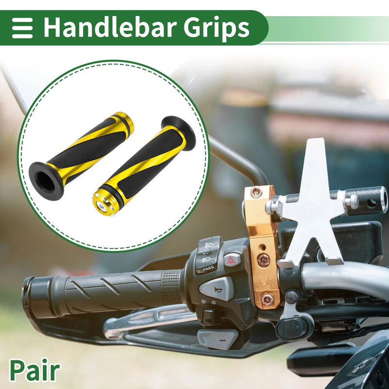 All Makes / Models 7/8" 22mm Motorcycle Hand Grips Rubber Yellow