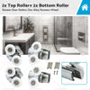Various Models 4 x Zinc Alloy Shower Door Rollers Twin 23mm
