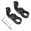 Harley Matte Black 1-1/4" Highway Short Angled Foot Peg Mounts
