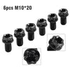 Motorcycle Bike 6 x Titanium Torx Head Flange Screws M10x20mm