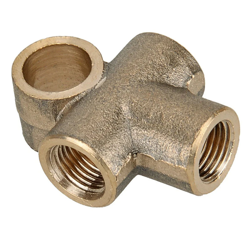 Brass 3-Way Brake Line Pipe