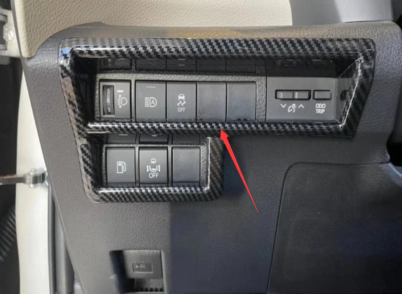 Toyota Sienna Carbon Fiber 1 x pcs Headlight Switch Cover Trim (2021-2023)