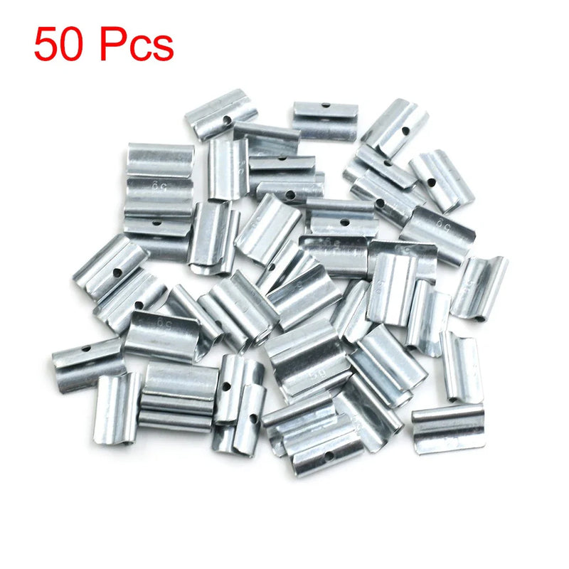 Motorcycle Car 50pcs 5g 25 x 16mm Clip-on Metal Tyre Wheel Balance Weights