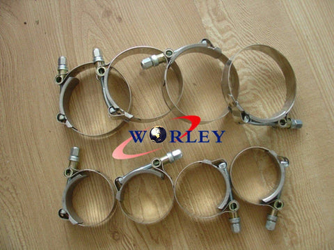 Universal 8PCS 2" Turbo Pipe Hose Coupler T-Bolt Clamps