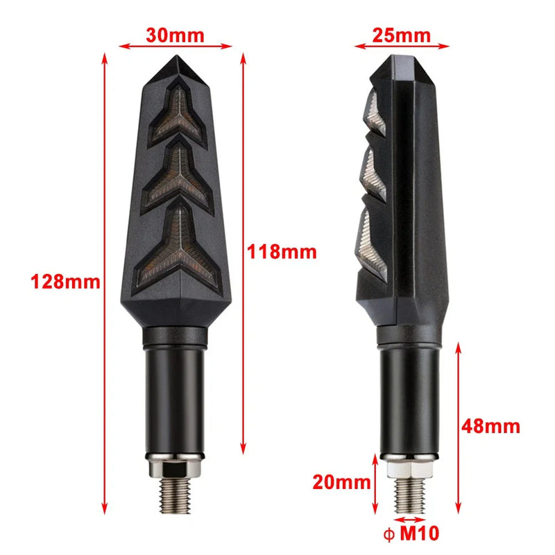 Car Tail Brake Lamp Amber Sequential LED Turn Signal Blinker Light