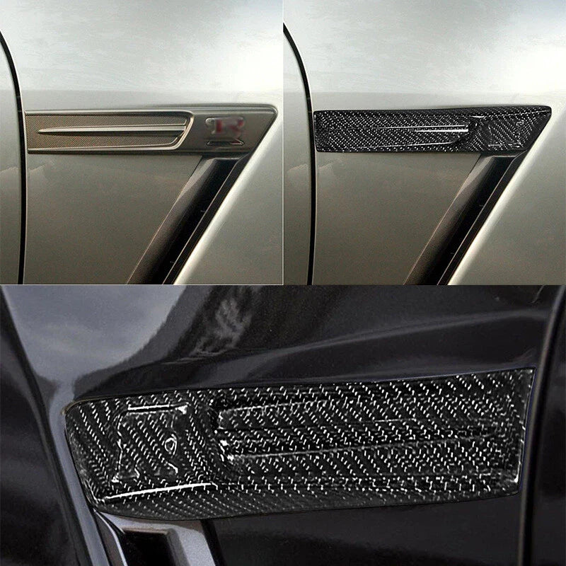 Nissan GT-R R35 2009-2013 Real Carbon Fiber Side Fender Cover Trim Fit