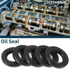 Oil Seal Rotary Shaft Seal NBR Rubber 15x25x4mm Black 5Pcs