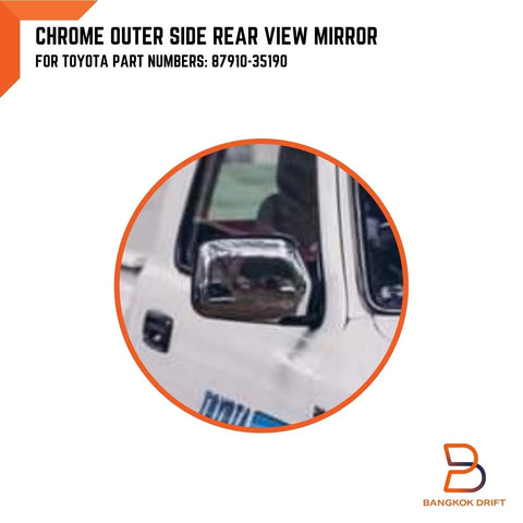 Toyota Hilux LN106 4WD Ute 4Runner Surf Chrome Door Mirror RH (1988-1997)