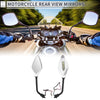 M10 Black White Iron Plastic Rear View Mirrors / Handlebar Mirrors