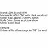 CNC Motorcycle Cafe Racer 3" Round Rearview Mirror