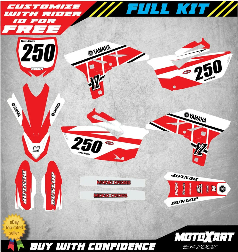 Yamaha YZF 250 2010-2013 Retro Style Stickers Custom Graphics Kit