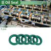 Oil Seal 24x34x6mm TPU Rotary Shaft Seal Green 5 Pcs
