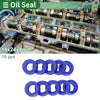 Oil Seal Rotary Shaft Seal TPU 14x24x8mm High Pressure Blue 10 Pcs