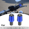 Make Model 1 Pair 7/8" 22mm Blue Motorcycle Handlebar Plugs