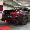 BMW 3 Series G20 Gloss Black Rear Bumper Lip Diffuser with Lights (2019-2022)
