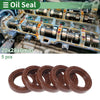 Oil Seal 20x28x6mm Seal Ring Rotary Shaft Seal FKM Brown 5 Pcs