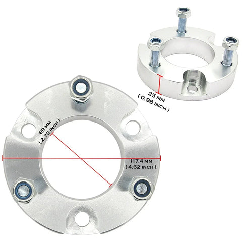 Ford Ranger T6 1.5" Front & 2" Rear Lift Kit Strut Spacers (2011-2023)