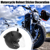 Car / Motorcycle 2 x Helmet Threaded Bull Horn Decoration Suction Cup Black