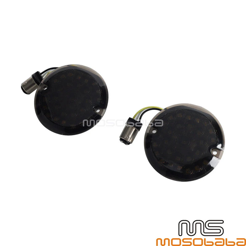 Harley FLHT FLHR FLSTN Integrated LED Lens Cover Front Turn Signal Light