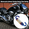 Motorcycle Exhaust Pipe Spring / 58mm / 2 x Stainless Steel Silver Tone