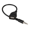 Car AUX Jack 3.5mm Male to USB 2.0 Type A Female OTG Converter Cable