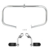Harley Touring Highway Engine Guard Bar & Long Angled Foot Pegs (2009-2024)