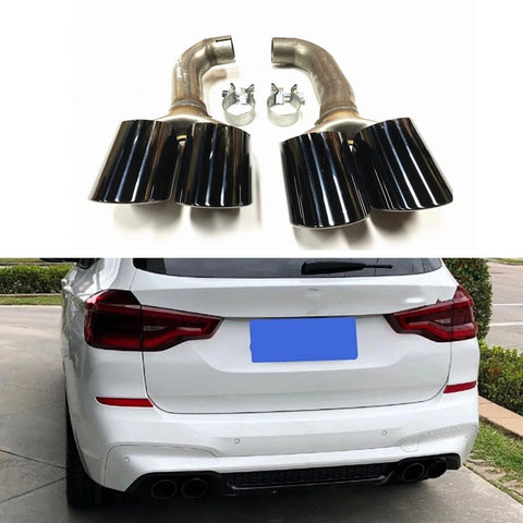 BMW X3M X4M Rear Bumper Exhaust Tips (2018-2020)