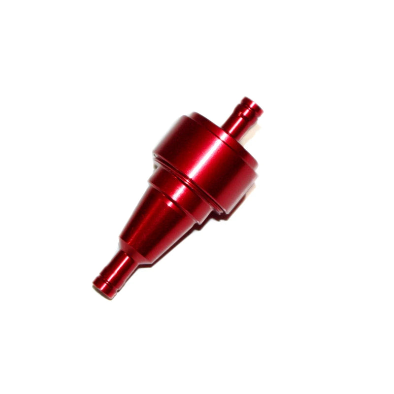 PIT PRO Quad Dirt Bike ATV Buggy 6mm Alloy RED Petrol Fuel Filter