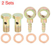 Motorcycle 2 x 10mm Banjo Hose Barb Bolt Fittings Banjo Bolt Washer Kit