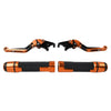 BMW R1200GS Orange Extendable Brake Clutch Levers & Handlebar Grips (2004-2012)