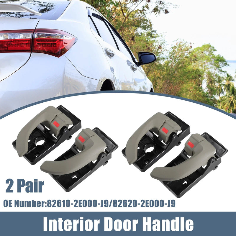 Hyundai Tucson (2005-2009) Black Beige 2 x Interior Door Handles