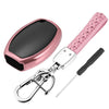 Mercedes Benz C E S M CLS Key Fob Cover Case with Keychain Pink
