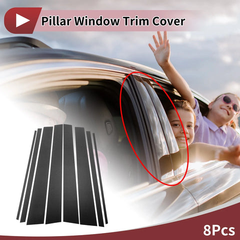 Toyota Prado 8 Pcs Carbon Fiber Door Pillar Trim (2003-2009)