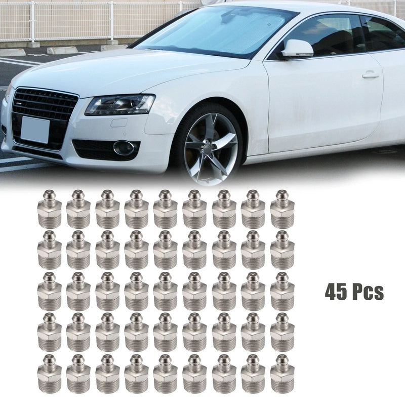 Motorcycle Car 45pcs M12 x 1 Nickel Plated Grease Nipple Fitting