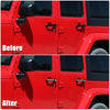 Jeep Wrangler 4 Door (2007-2018) Silver Tone 5 x Door Handle Trim Covers