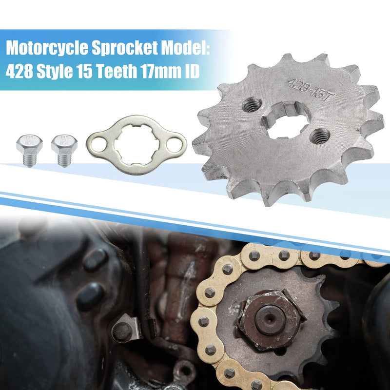 Dirt Pit Bike ATV 15T 17mm ID Front Engine Sprocket Set