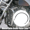 Motorcycle Hydraulic Brake Line Oil Pipe Black 1 Set Brake Hose 50cm