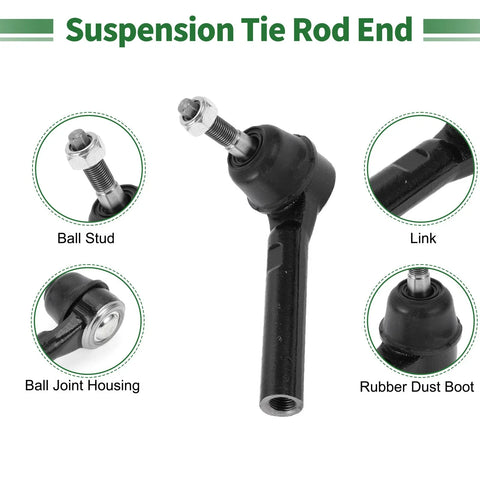 Volkswagen Routan 8pcs Front Suspension Kit Tie Rod End Sway Bar Link Ball