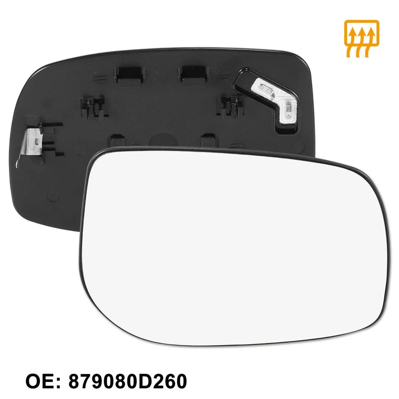 Toyota Yaris Right Side Heated Mirror Glass w/ Backing Plate (2006-2011)
