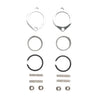 Harley Big Twin Exhaust Flange Install Kit  Flanges Gaskets Nuts Washers