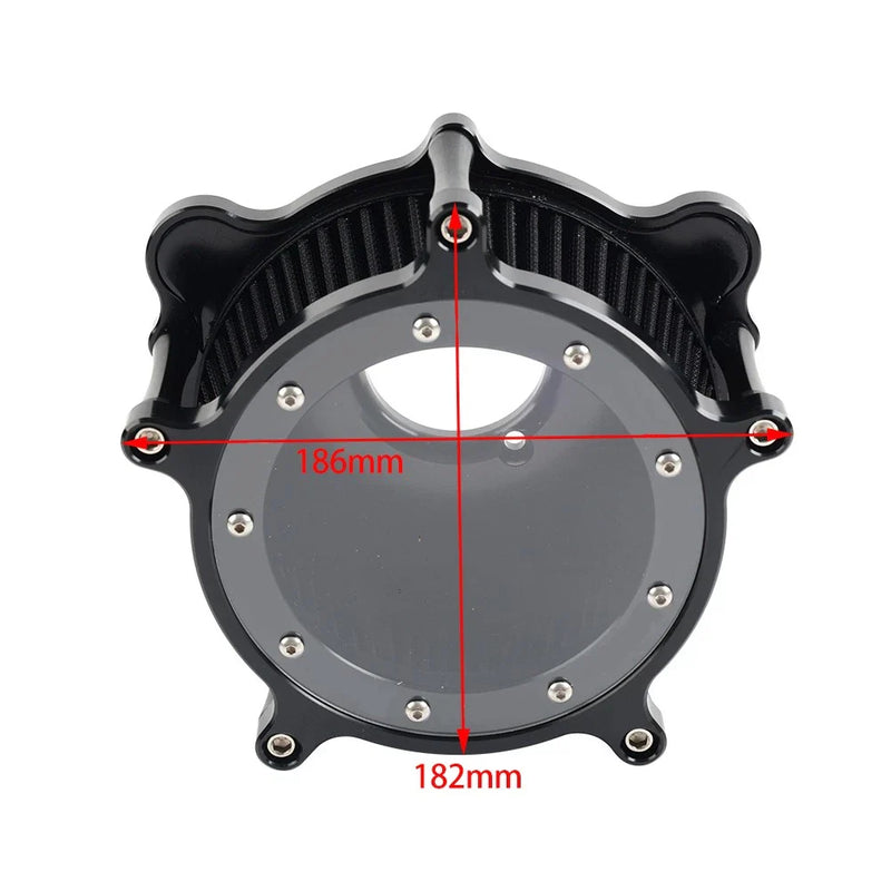 Harley Dyna, Street Bob, Electra, Road Glide Black Air Cleaner Intake Filter (2006-2023)