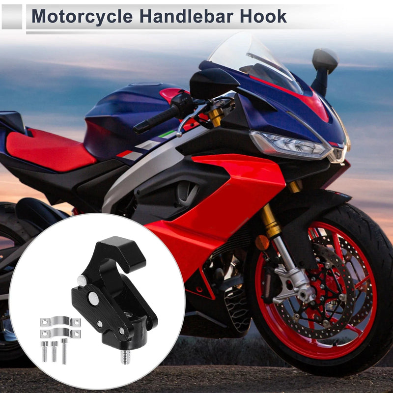 Square Aluminum Alloy Motorcycle Hanging Hook / 1 Set / Black 63mm