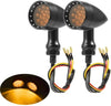 Harley XL LED Chrome Bullet Amber Turn Signal Lights (2004-2023)